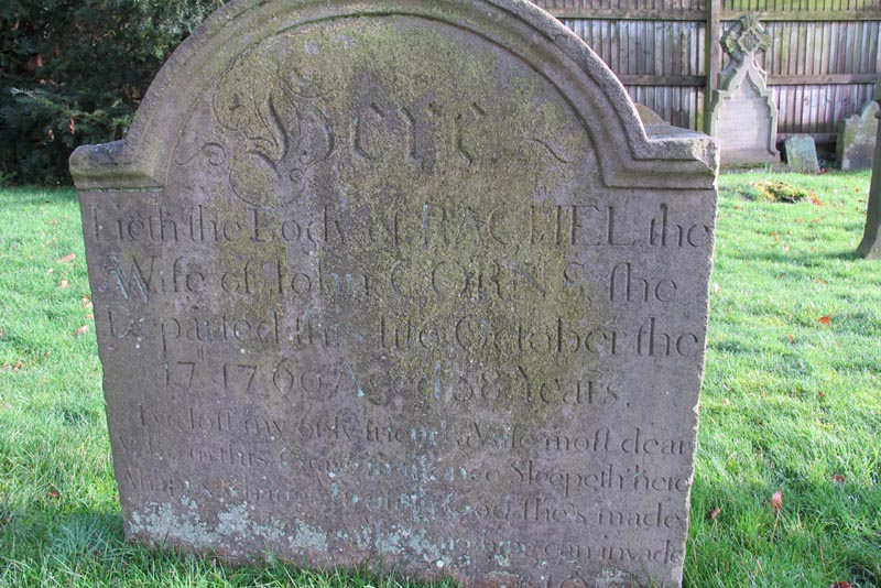 Image of John and Rachel Corns' gravestone, Wombourne